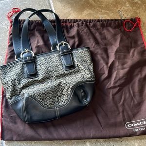 Black Coach monogram bag